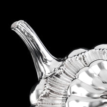 Load image into Gallery viewer, Antique Georgian Solid Silver Teapot &#39;Melon Shape&#39; Sea Spume and Acanthus - Barnards 1830
