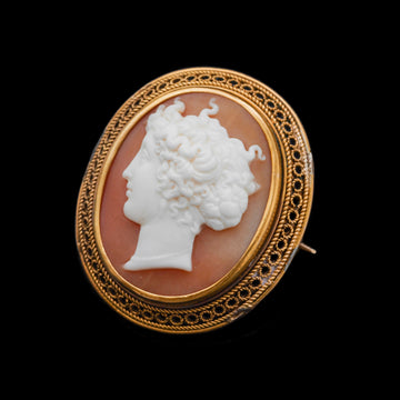 Cameo, Victorian, Intaglio, Shell Carving