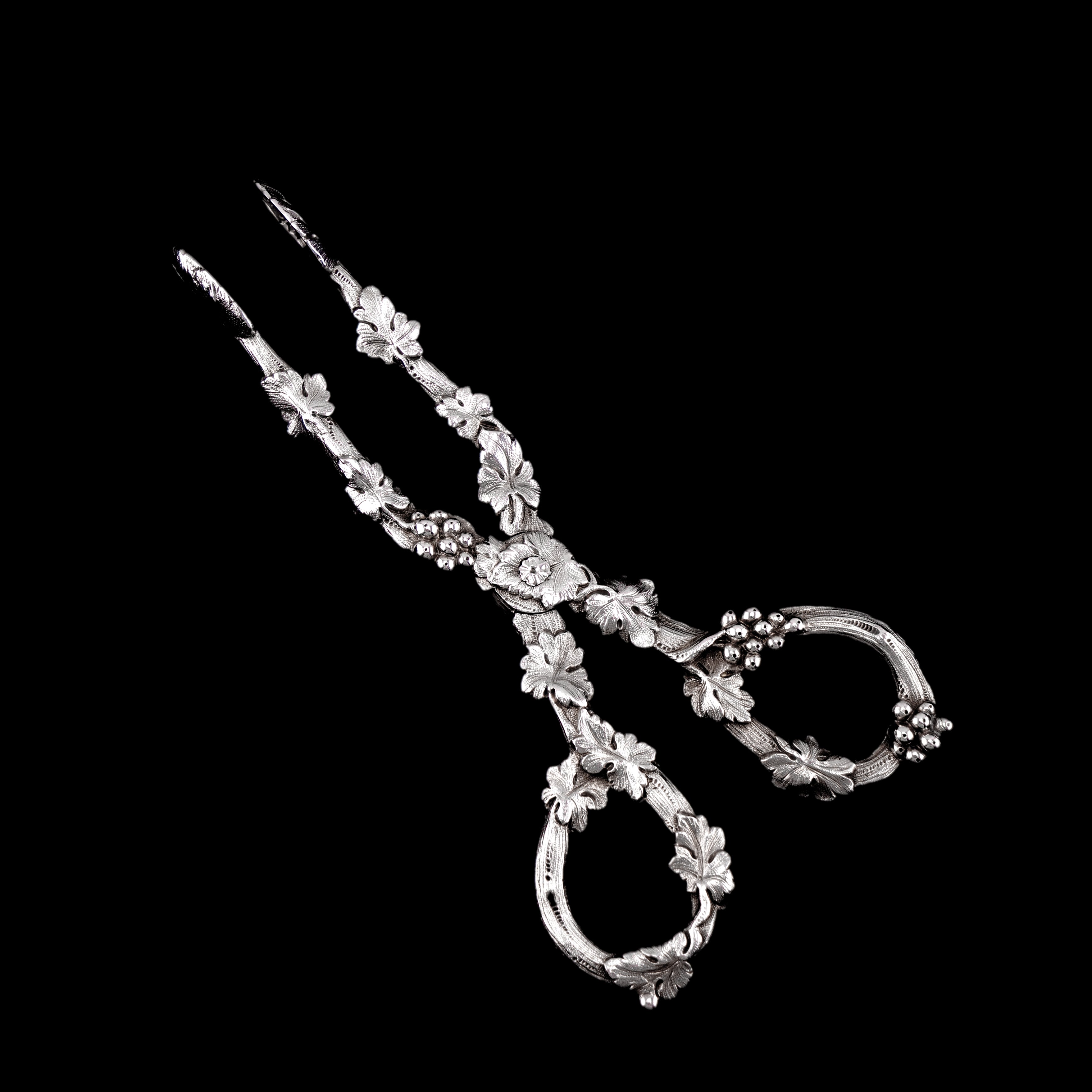 S363 Antique Sterling Silver Sugar Tongs, 1700s Silver, Solid Silver Sugar Nips, Georgian Silver, high quality Large Sugar Tongs, Sugar Pincers