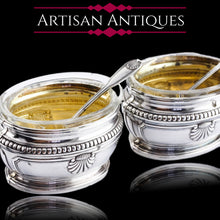 Load image into Gallery viewer, Antique French Solid Silver Salt Cellar Pair - Louis Coignet c.1890
