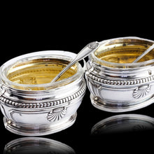 Load image into Gallery viewer, Antique French Solid Silver Salt Cellar Pair - Louis Coignet c.1890
