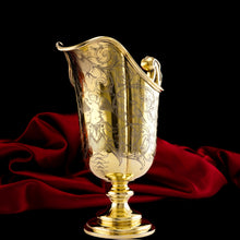 Load image into Gallery viewer, Magnificent Antique Victorian Solid Silver Gilt Ewer/Pitcher with Figural Engravings - Robert Garrard 1841
