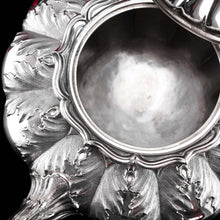 Load image into Gallery viewer, Antique Georgian Solid Silver Teapot &#39;Melon&#39; Shape Acanthus Design - Barnard 1835
