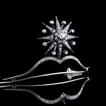 Load image into Gallery viewer, Spectacular Antique Victorian Diamond Tiara with Diamond Star - c.1890
