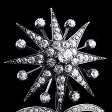 Load image into Gallery viewer, Spectacular Antique Victorian Diamond Tiara with Diamond Star - c.1890
