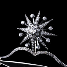 Load image into Gallery viewer, Spectacular Antique Victorian Diamond Tiara with Diamond Star - c.1890
