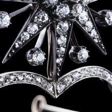 Load image into Gallery viewer, Spectacular Antique Victorian Diamond Tiara with Diamond Star - c.1890
