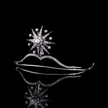 Load image into Gallery viewer, Spectacular Antique Victorian Diamond Tiara with Diamond Star - c.1890
