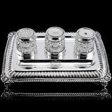 Load image into Gallery viewer, A Magnificent Large (1kg+) Antique Georgian Solid Silver Inkstand Regency Design - London 1813
