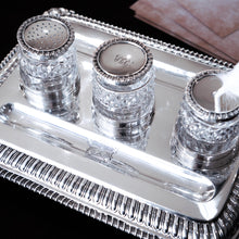 Load image into Gallery viewer, A Magnificent Large (1kg+) Antique Georgian Solid Silver Inkstand Regency Design - London 1813
