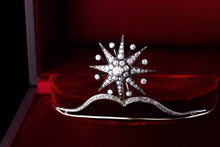 Load image into Gallery viewer, Spectacular Antique Victorian Diamond Tiara with Diamond Star - c.1890
