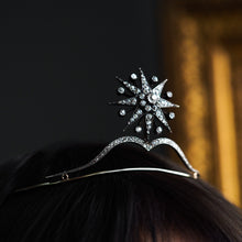 Load image into Gallery viewer, Spectacular Antique Victorian Diamond Tiara with Diamond Star - c.1890
