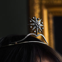 Load image into Gallery viewer, Spectacular Antique Victorian Diamond Tiara with Diamond Star - c.1890
