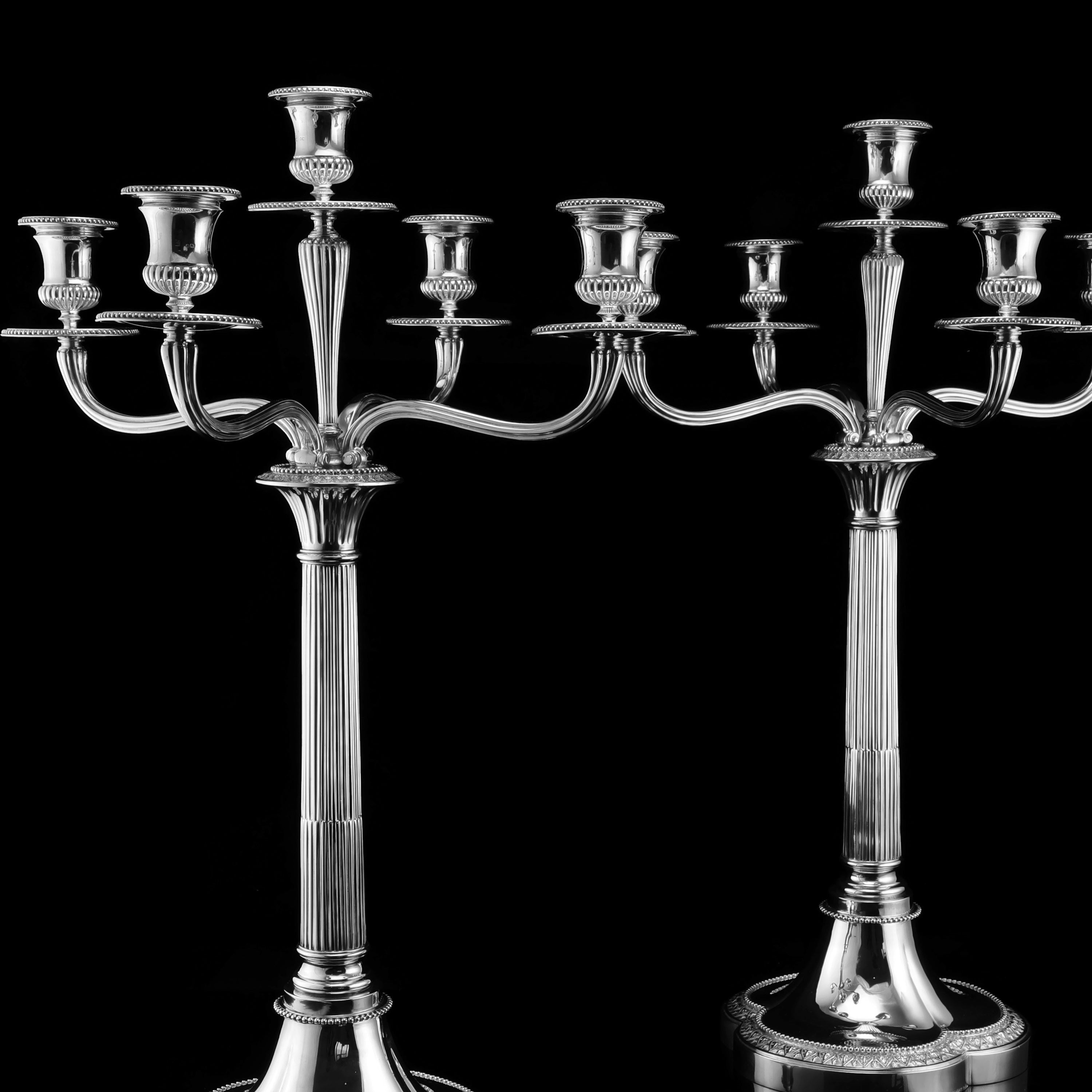 Sterling silver candelabra hot sale 5 light