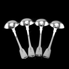 Load image into Gallery viewer, Antique Victorian Set of 4 Solid Silver Sauce Ladles/Spoons &quot;Fiddle Thread &amp; Shell&quot; Pattern - Chawner &amp; Co 1845
