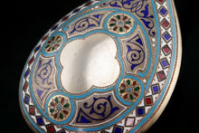 Load image into Gallery viewer, A Large Imperial Russian Solid Silver Enamel Champleve Spoon - Ivan Khlebnikov
