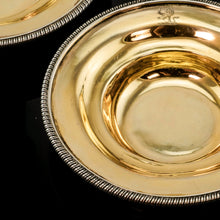 Load image into Gallery viewer, Antique Georgian Solid Silver Gilt Salt/Pin Dishes - Thomas Robbins 1806
